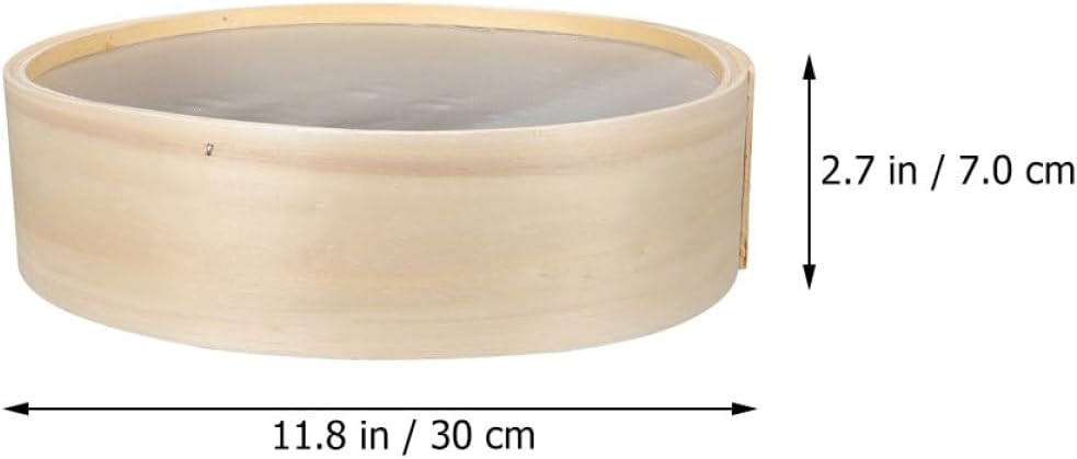 SOLUSTRE Wooden Flour Sieve Fine Mesh Sifter for Baking Multi-use Powdered Sugar Cocoa Flour Sifting Tool Easy to Clean Practical Kitchen Strainer for Home Use