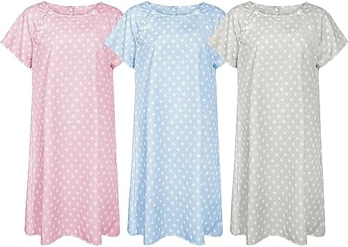 ramede 3 Pieces Hospital Gown for Women Cotton Labor Delivery Gow...