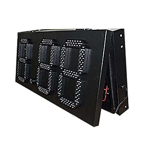 Cronómetro portátil para gimnasio, panel LED impermeable de 12 pulgadas, formato 8.88, color blanco, señal digital para precios de gasolina al aire libre (cuenta regresiva de 3 dígitos) miniatura 7
