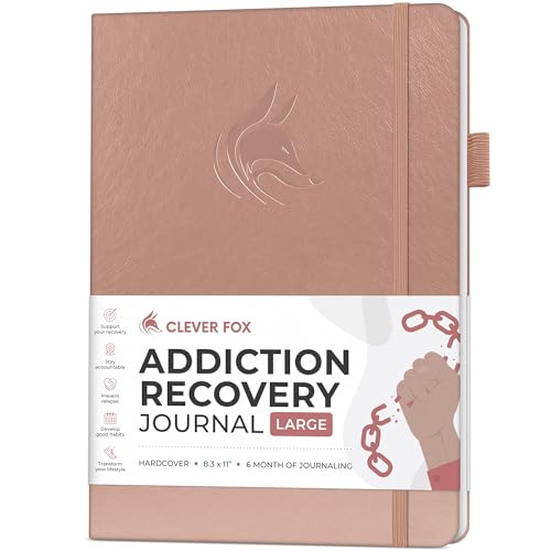 Carnet d'exercices de sobriété guidé Clever Fox pour surmonter les dépendances