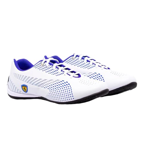 Tênis Masculino Esportivo Cat Full Social Escuderia Sapatênis Versatil (43, Branco e Azul)