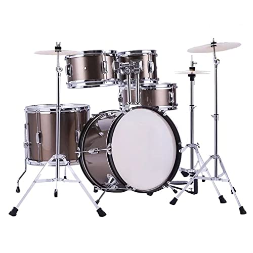 Batteria per adulti – Kit completo di percussioni con bacchette e trono, ideale per apprendimento e pratica
