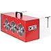 Portable Tabletop Dust Collector 725CFM | 3x110V Variable-Speed Fans (1.29A Total) | Red Steel Benchtop Unit with HEPA Filter & Dual Outlets