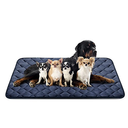 Image of Hero Dog Fleece Dog Bed Large Crate Pad Mat Soft Washable 48 Inch Kennel Pads Pet Beds Non Slip Cat Dog Mattress Cage Pads