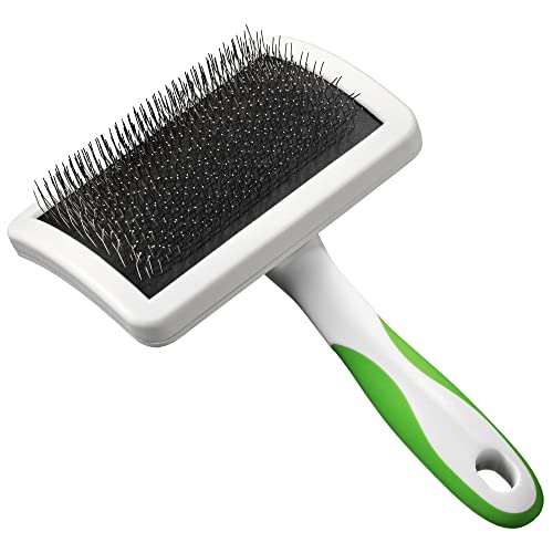 Image of Andis Slicker Brush for Dogs and Cats Professional Grooming Brush for Removing Loose Hair, Mats, Tangles and Undercoat (Large, Firm Slicker Brush)