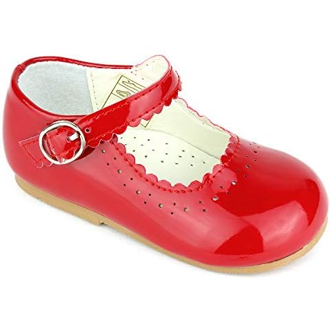 Baby Girls Red Patent Mary Jane Shoes Cover