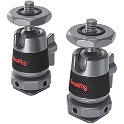 Rotula Para Tripode SMALLRIG 2 Piezas Mini Rótula de Bola Ball Head Mount con Adaptador de Zapata Extraíble para Cámaras Monitores Mini Trípodes - 2948