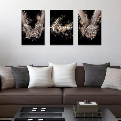 Affiche murale couple main dans la main cadeau idéal mariage et crémaillère - 2