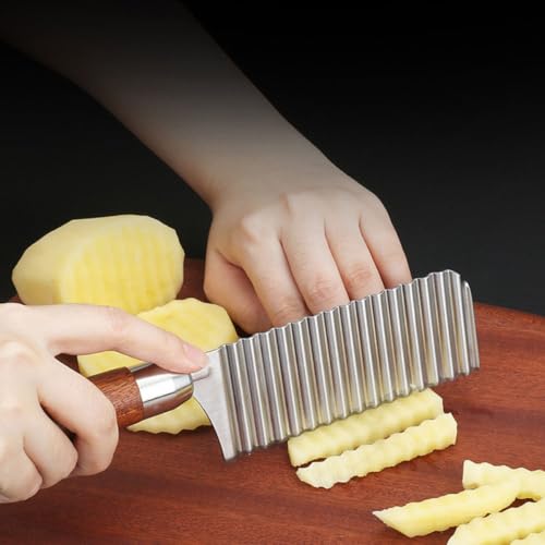 Cortador ondulado para papas IMIKEYA de acero inoxidable miniatura 5