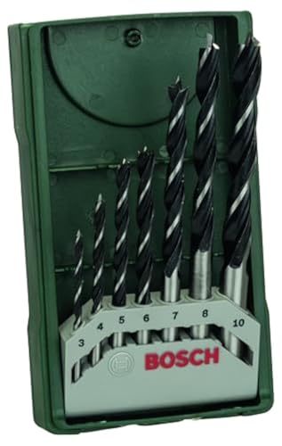 Bosch 7pc Brad Point Wood Drill Bit Set