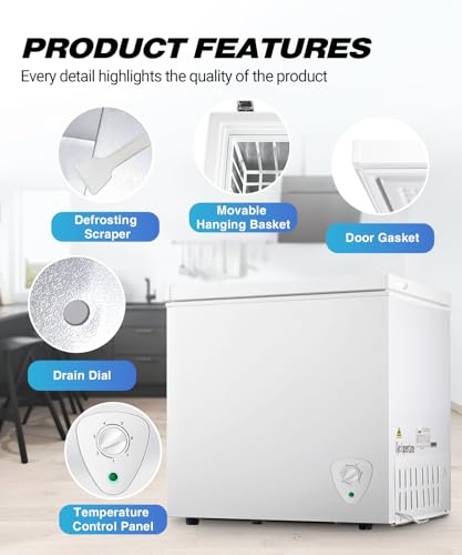 Rosmena BD/BC-132 Chest Freezer, Deep Freezer 5 Cubic Feet thumb #5