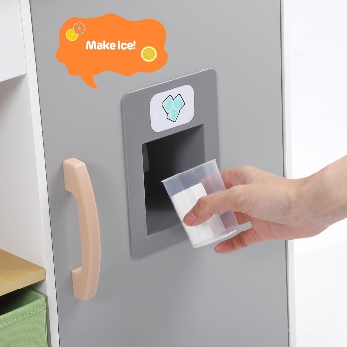 Miniatura 6 de Juego de cocina para niños con accesorios de utensilios de cocina, mini juguete de simulación de madera, juego de chef de granja y cocina con