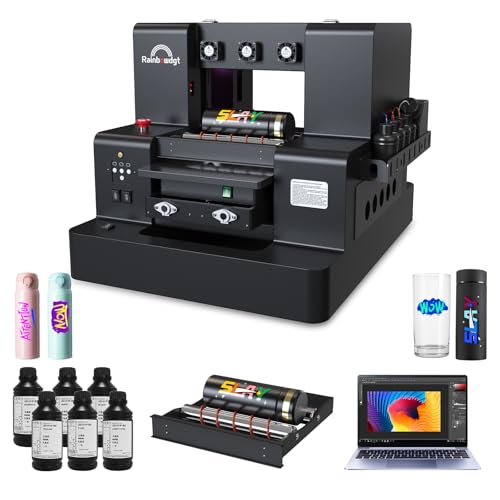 RAINBOWDGT UV Printer Machine with Computer XP600 A3 Multifunction...
