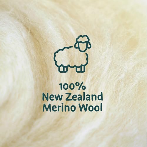 Image of Woolbuddy Needle Felting Kit for Beginners & Adults - Christmas Holiday DIY Felting Kit with Wool Roving, Felting Needles, Pad & Instructions - Felting Kits for Adults Christmas Crafts & Gifts