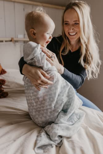 Image of Mini Wander Swaddles for Newborns Muslin Swaddle Blankets - Breathable Soft Gender Neutral Receiving Blanket Baby Essentials | 47 x 47 Cotton - (Mountains (Ice Blue))