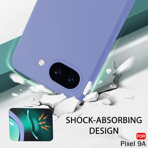 Image of TheGiftKart Genuine Liquid Silicone Back Cover Case for Google Pixel 9A | Soft Micro-Fibre Lining Inside | Camera Protection Bump | Shockproof Back Cover Case for Google Pixel 9A (Silicone, Iris)