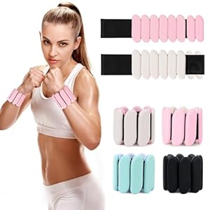 Wrist Weights, 2Pcs Wearable Wrist Ankle Weights for Women and Men, Adjustable Silicone Bracelets Suitable for Walking, Yoga, and Gym, Arm & Leg Workout, 2lb