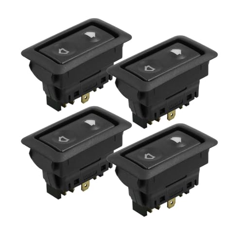 Interrupteur de fenêtre universel DC 12V 6 broches pour voiture | Lot de 4
