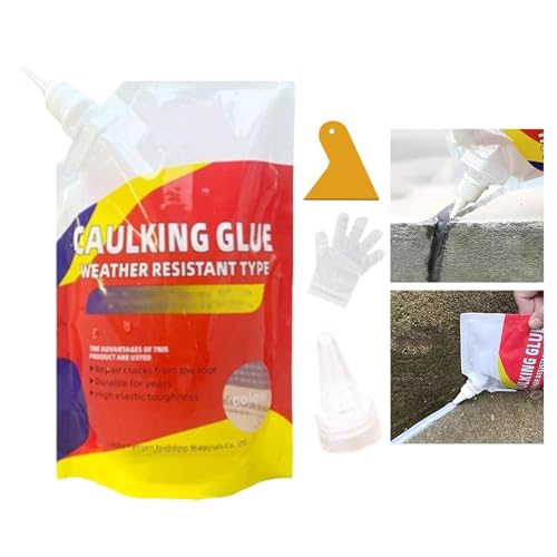 XIRUJNFD Slab Concrete Crack Waterproof Repair Sealant, Caulking Glue Weather Resistant Type, Concrete Crack Repair Waterproof Adhesive, Concrete Crack Filler for Gaps (1)