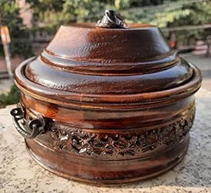 Crafts Store Wooden Floral Chapati Box Casserole, for Kitchen Hot Case Roti Server Tableware
