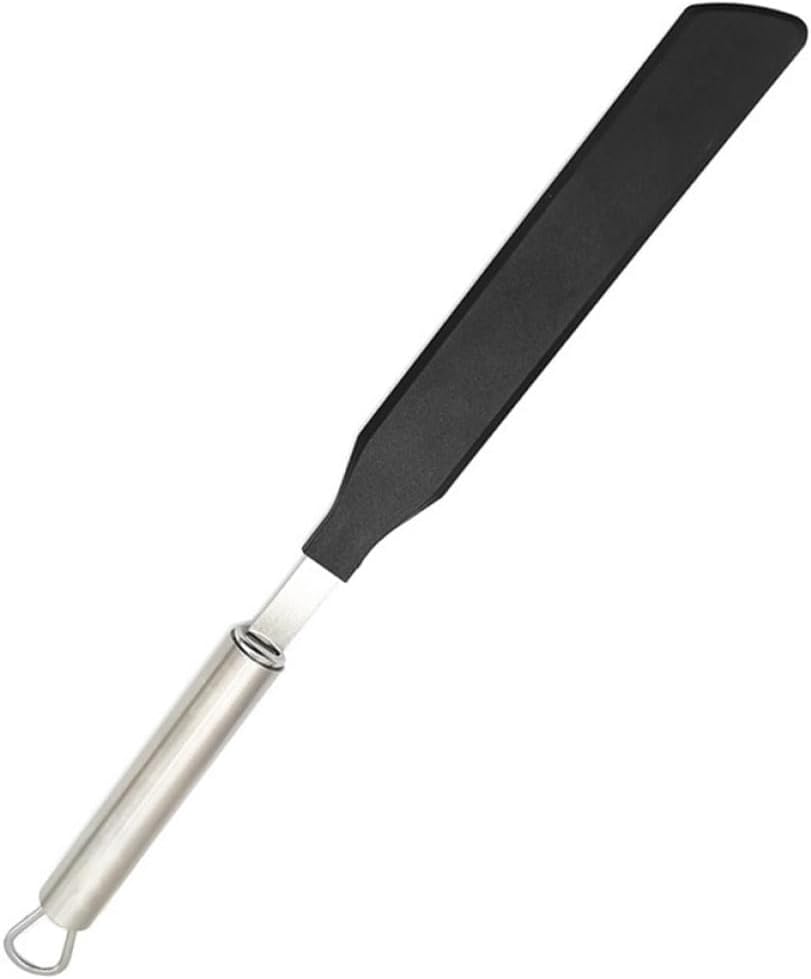 minkissy Stainless Steel Kitchen Spatula Long Nylon Scraper for Cake Frosting Jam Spreader Baking Cream Butter Scraper Suitable for Decorating and Baking Use