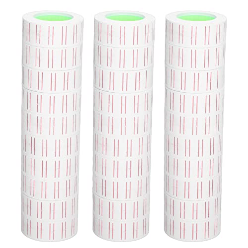 30 Rollos 15000 Uds. Etiquetas Pegatinas de Precio 21x12mm Etiquetas de Marcador de Precio de Papel de Etiqueta de una Sola Fila para Etiquetadora de Pistola MX5500 Cover