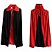 Ecloud Shop Zauberumhang Kinder Vampirumhang mit Kragen Schwarzes Rot Reversible Kleid Goth Devil Piraten Vampir Dämonen Umhang Für Halloween Party Ostern Weihnachten Kinder