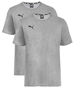 T-Shirt Homme Lot de 2 Noir et Gris PUMA, Taille L