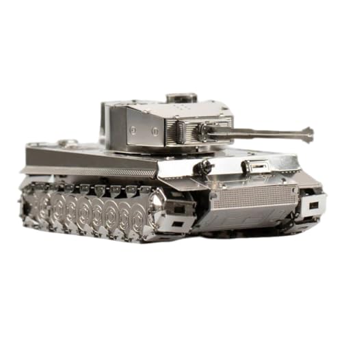 Torquino Rompecabezas de metal 3D, kit de modelo de tanque de tigre de metal 3D, rompecabezas de barco de batalla militar, regalo de exhibición para adultos (188 piezas)