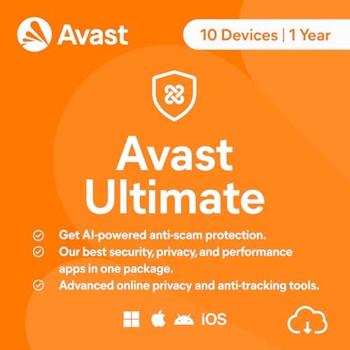 Avast Ultimate 2026 | 10 Devices | 1 Year | Activation Code by email