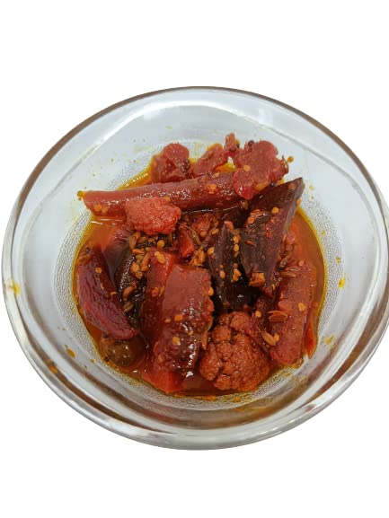 Image of Organic Anand Natural Panchmel Pickle (Mixed Veg Aachar) Spicy, Tangy & Tasty Achaar (Beetroot, Mooli, Matar Gajar, Gobhi, Shalgam ka Achar) Homemade Pickle (500Gm)