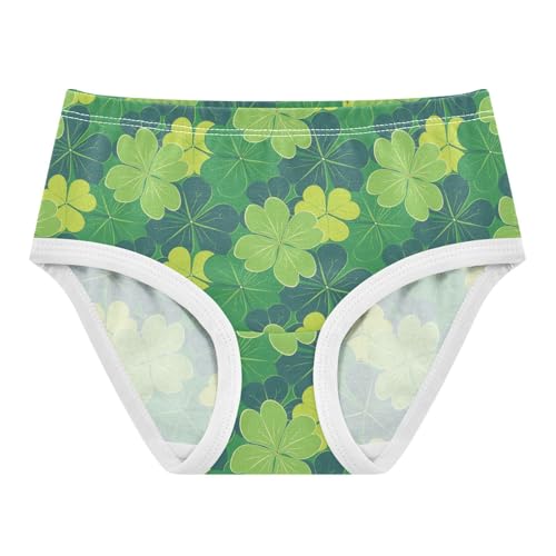 Little Girls' Soft Cotton Underwear Kids Breathable Comfort St Patrick's Day Clover Panties Briefs Toddler - Main Image