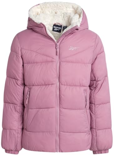 Image of Reebok Girls Winter Coat - Heavyweight Quilted Sherpa Lined Parka Puffer Jacket - Warm Winter Jackets for Girls
