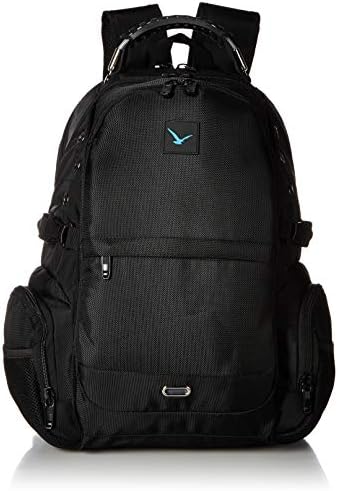 Beach Eagle Mens Backpack Built-in USB Charging Port Large Book Bag Fits 15.6 Inch Laptop Notebook 8 Pockets Padded Shoulder Straps College Students