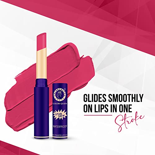 Image of Colors Queen Queen Lips Matte Lipstick | Long Lasting Lipstick Waterproof Highly Pigmented with Smooth Application | Smudge Proof Lipstick for Women (26 - Pink My Way)