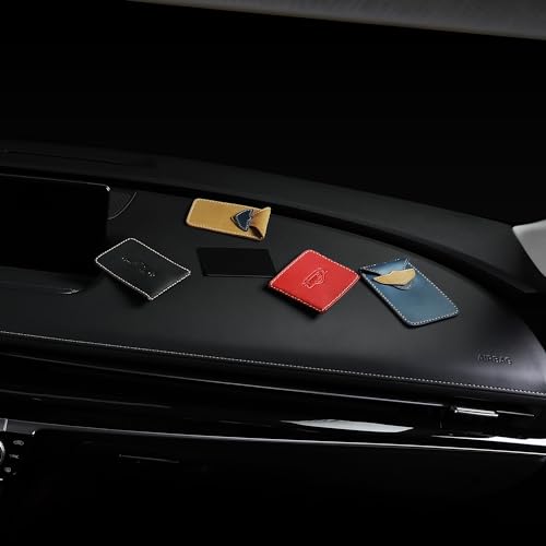 Genesis G80 Accessories Genuine Hyundai Genesis Key Card Holder Case Faux Leather Key Card Holder Cover Accessories (Brown)3