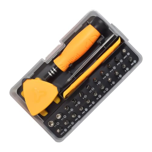 Juego de Destornilladores Magnéticos | 33 Puntas de Precisión para Desmontaje,con Pinzas y Puntas Magnéticas - para Electrónica Ordenador Portátil Reloj DIY Aficionado Móvil Productos Digitales
