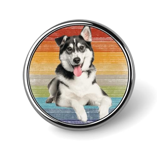 Alfileres esmaltados Akita Inu para renovar ropa vieja sin coser ni dañar telas