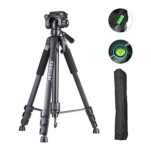 JONGSUN Kamera Stativ, 150cm Professioneller Reisestativständer aus Aluminium für DSLR SLR Kamera, mit Tragetasche… – Bild 3