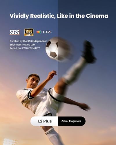 Image of [Built in Netflix App /Sound by JBL] Yaber L2 Plus3 Projector with WiFi and Bluetooth, Native 1080P Projector 4K Support, Auto Focus /Keystone Correction, Portable Proyector for Home&Outdoor