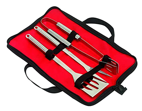 TOPICO Grillbesteck Smoky, rot/schwarz