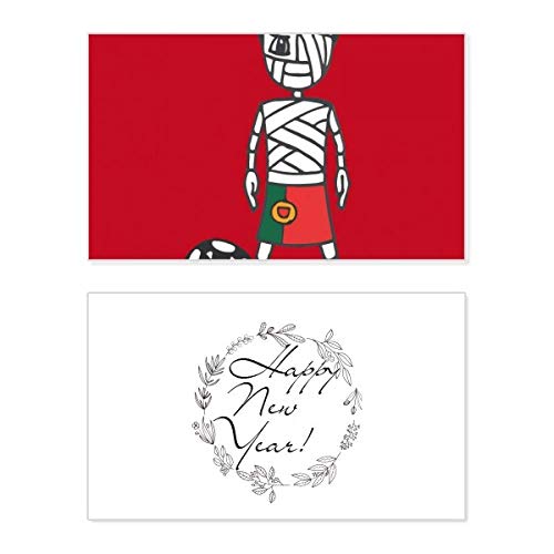 Tarjeta de Año Nuevo de fútbol portugués para felicitar las fiestas a tus amigos del equipo