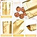 100 Pack Mylar Smell Proof Bags, Resealable Gold Stand Up Pouch Bags Foil Sealable Bags for Packaging, 5.5×7.8 Inch