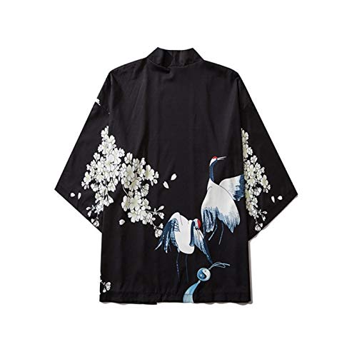 GaYouny Kimono Cardigan Bata Estilo Japonés del Ukiyo-e Hanfu De Hadas Grúa Imprimir Imprimir...