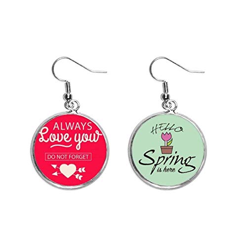 Pendientes de primavera siempre te amo para lucir en San Valentín y citas