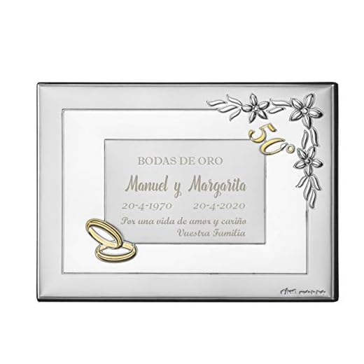 Curia Grabador Placa 50 Aniversario Conmemorativa GRABADA con el Texto Que indiques.