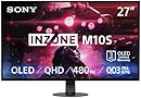 Sony INZONE M10S 27” OLED 1440p Gaming Monitor 480Hz 0.03ms, Low Profile Stand, G-SYNC Compatible, DisplayHDR 400, Anti-Glare, DisplayPort 2.1 (UHBR10), VRR HDMI 2.1, 3-Year OLED Limited Warranty