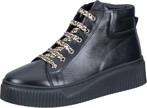 Bottine Piazza Femme confort en cuir noir à talon stable