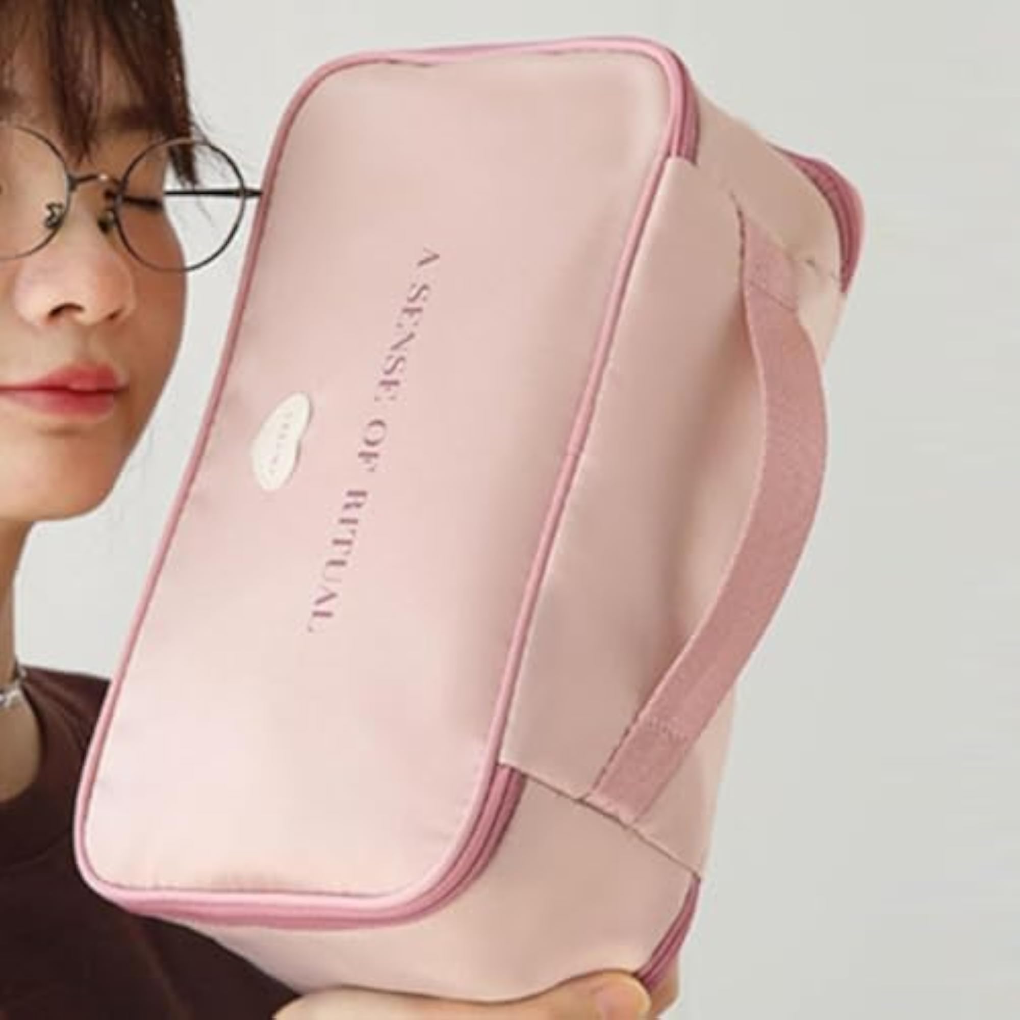 Travel Underwear Organizer Case for Men & Women, Pink