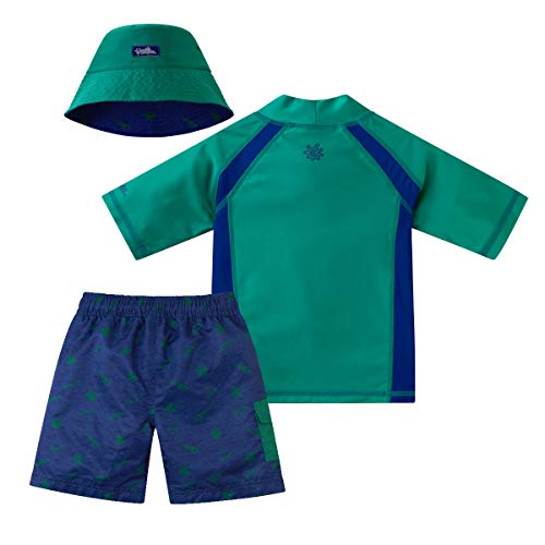 Conjunto de natação com 3 peças UV SKINZ FPS 50+ para meninos, Pirate Treasure, 5T